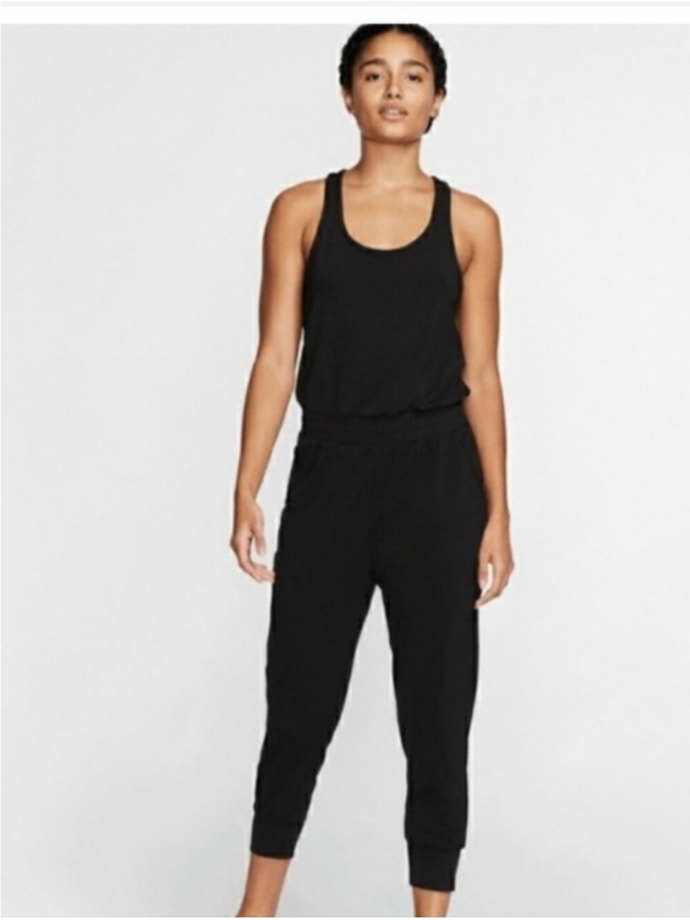 Nike Dri-Fit Racerback Black Jumpsuit Jogger M - Picture 3 of 6